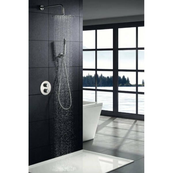 Moscu GTK034 Θερμοστατική Εντοιχ.Μπαταρία Ντους Δύο Εξόδων Ανοξείδωτη Acero 316