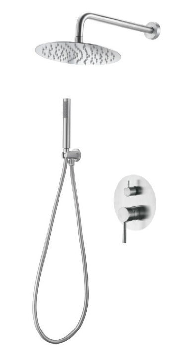 Moscu GPK034 Σετ Μπαταρία Εντοιχ.Ντους Δύο Εξόδων Ανοξείδωτη Acero 316