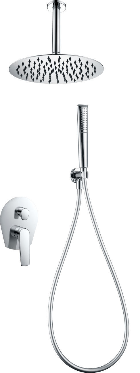 Paros Σετ Μπαταρία Εντοιχισμού Ντους Δύο Εξόδων