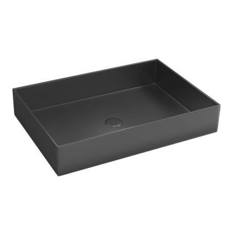Karag 5206836624112 Saturn Νιπτήρας Επικαθήμενος Gun Metal 550x380x100mm