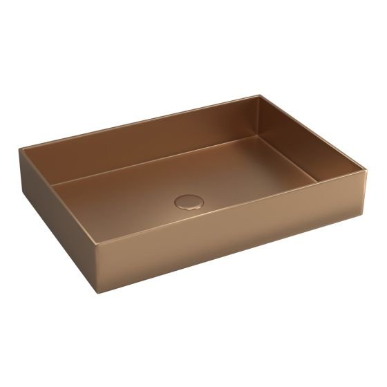 Karag  5206836624129 Saturn Νιπτήρας Επικαθήμενος Rose Gold 550x380x100mm