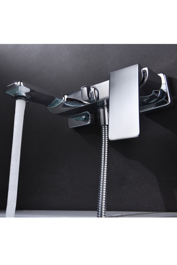 Fiyi Σετ Μπαταρία Λουτρού Τετράγωνη με Στήριγμα, Σπιράλ, Τηλέφωνο