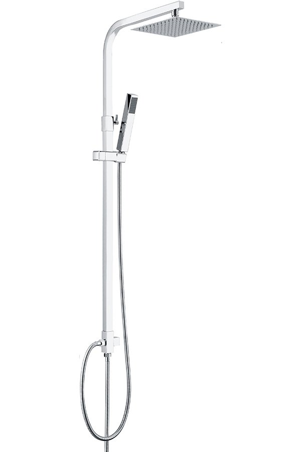 Minsk Τετράγωνη Τηλεσκοπική Βέργα Ντους Χρωμέ χωρίς Μπαταρία