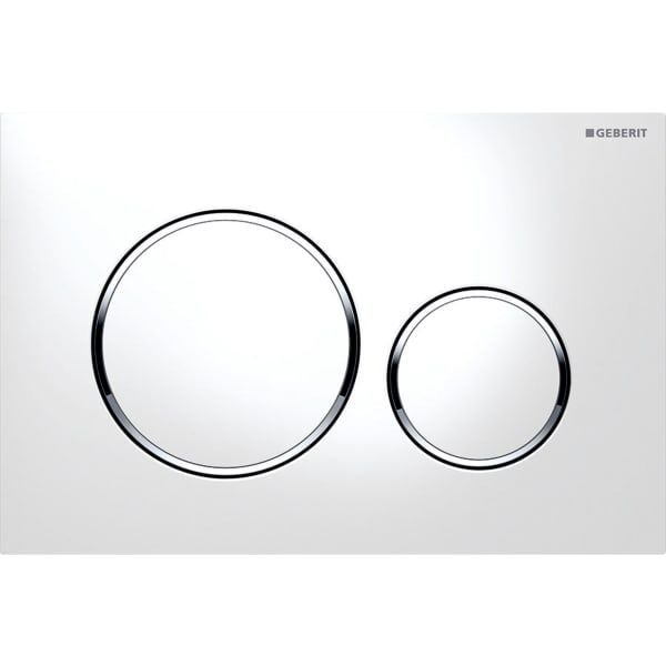 GEBERIT 115.882.KJ.1 ΠΛΑΚΕΤΑ ΚΑΖΑΝΑΚΙΟΥ ΛΕΥΚΗ ΓΥΑΛΙΣΤΕΡΗ ΣΤΡΟΓΓΥΛΗ SIGMA