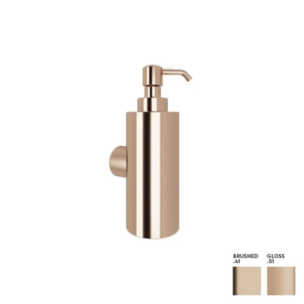 VERDI. 301.10.51 ΜΕΤΑΛΛΙΚΟ DISPENCER ΥΓΡΟΥ ΣΑΠΟΥΝΙΟΥ ROSE GOLD GLOSS W60XD75XH190MM-220ML