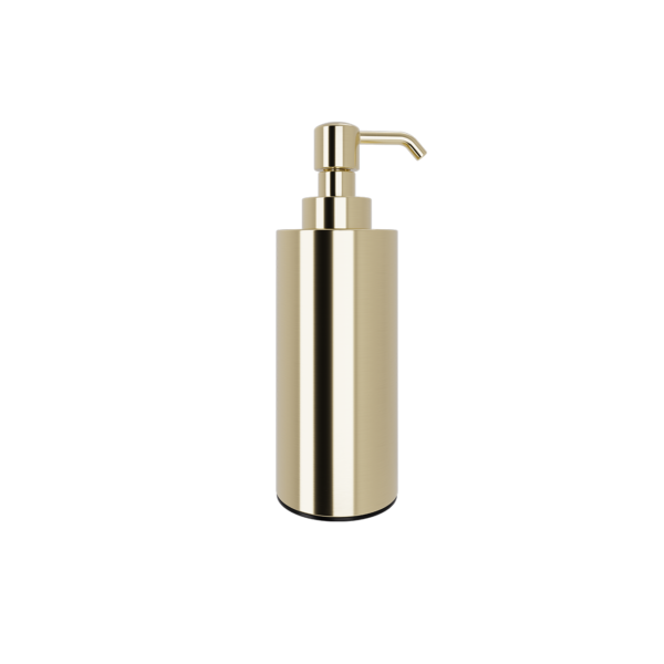 VERDI. 301.20.42 ΜΕΤΑΛΛΙΚΟ DISPENCER ΥΓΡΟΥ ΣΑΠΟΥΝΙΟΥ ΠΑΓΚΟΥ LIGHT GOLD BRUSHED W60XD60XH190MM-220ML