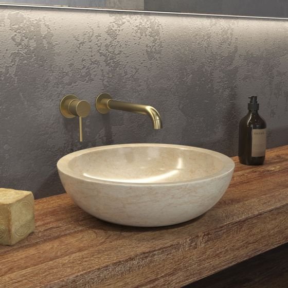 Karag  5206836064796 Επικαθήμενος Νιπτήρας Elena SBP Cream Ø400x120mm