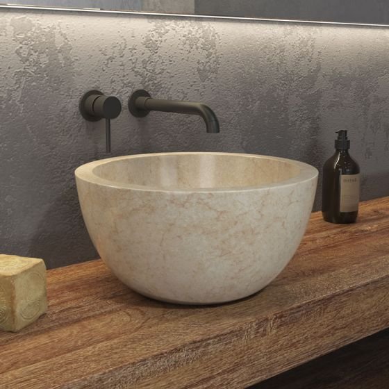 Karag  5206836064826 Επικαθήμενος Νιπτήρας Leyla SBP Cream Ø400x200mm