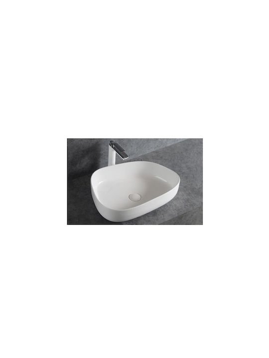 FRA. 2006360 Luna Νιπτήρας Επιτραπέζιος 55Χ40X14CM Λευκός