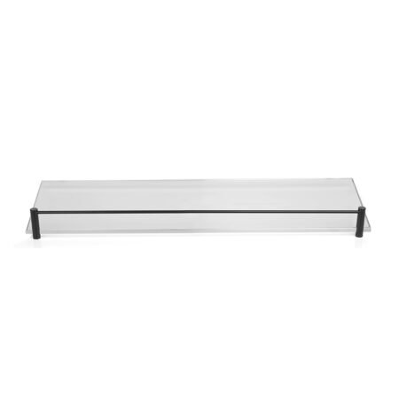 KAR. 3800201581875 Εταζέρα γυάλινη MENSOLE 0644 55 Μαύρη ματ KARAG 40cm