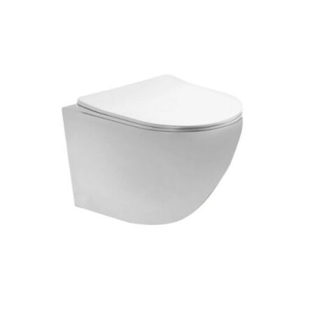 FRA. 2003006 Hexa Harmony Set Λεκάνη Κρεμαστή Λευκή με Κάλυμμα Slim Soft Close 49x36,5x37cm