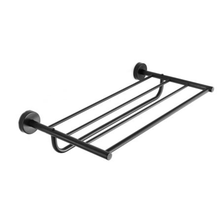 KAR. 3800201583107 Ραφιέρα πετσετών UNO 9625 55 Μαύρη ματ KARAG 50cm