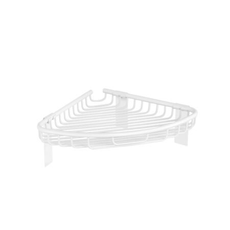 KAR. 3800201585644 Καλάθι γωνιακό σχαρωτό RETI 9637 66 Λευκό ματ KARAG 21x21x3cm