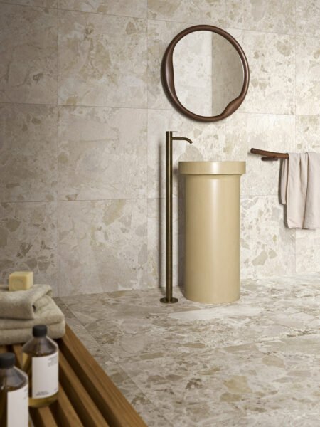 Abitare CrumbleStone Greige White Bathroom Dett - Agapitos Ηράκλειο Κρήτης