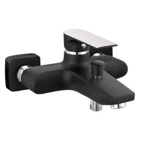 KAR. 5902194979085 Μπαταρία λουτρού ALGEO SQUARE Black BAQ1BLC FERRO