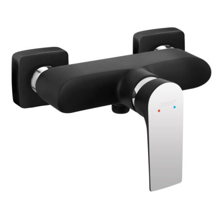 KAR. 5902194979122 Μπαταρία ντους ALGEO SQUARE Black BAQ7BLC FERRO
