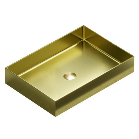 KAR. 5206836624105 Νιπτήρας επικαθήμενος ανοξείδωτος SATURN Oro BB9812-BG KARAG 55x38x10cm