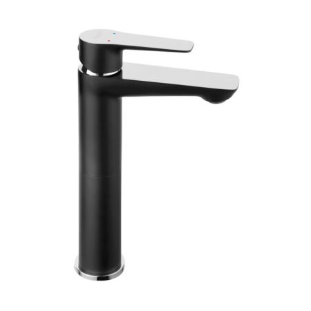 KAR. 5902194977173 Μπαταρία νιπτήρος υψηλή ADORE Black/Chrome BDR2LBLC FERRO