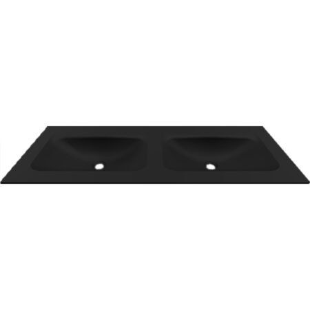 KAR. 8031873763732 Νιπτήρας επίπλου διπλός ANIM 120 Black BDVIV122BK46 KARAG 120,5x46,5x12cm
