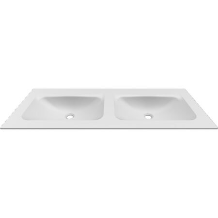 KAR. 8031873763749 Νιπτήρας επίπλου διπλός ANIM 120 White BDVIV122WH46 KARAG 120,5x46,5x12cm