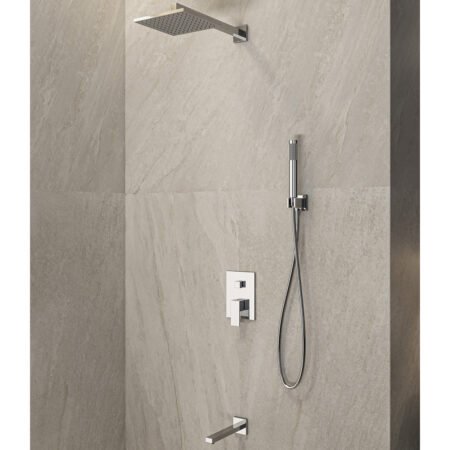 KAR. 5206836038513 Σετ μπαταρίας εντοιχισμού ντους DELOS Chrome CFT205