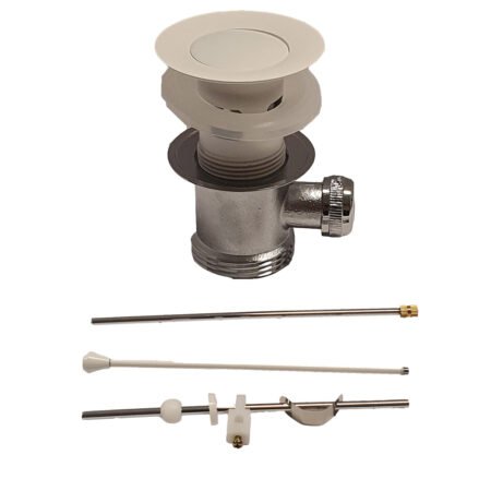 KAR. 5206836066035 Βαλβίδα νιπτήρος με υπερχείλιση D144-B Λευκή
