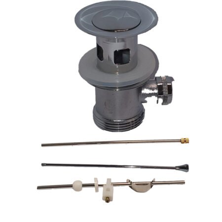 KAR. 5206836066011 Βαλβίδα νιπτήρος με υπερχείλιση D144-S Σατινέ