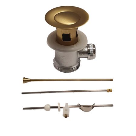 KAR. 5206836066042 Βαλβίδα νιπτήρος με υπερχείλιση D144-O Χρυσή