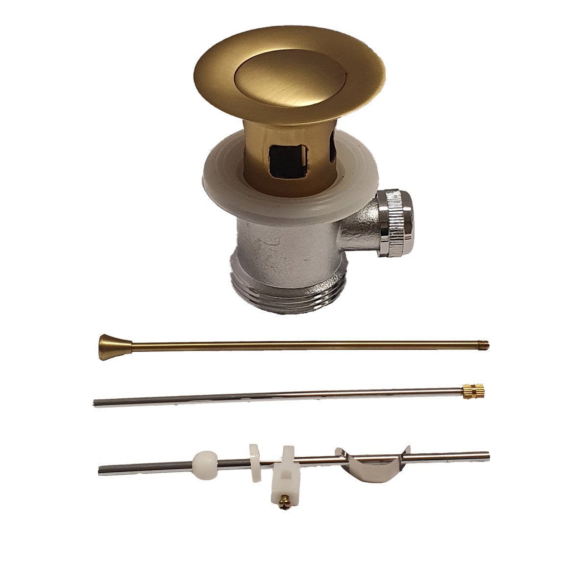 KAR. 5206836066042 Βαλβίδα νιπτήρος με υπερχείλιση D144-O Χρυσή