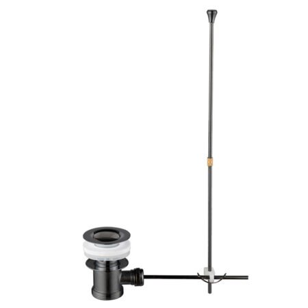 KAR. 5206836616810 Βαλβίδα νιπτήρος με υπερχείλιση D144-GM Gun Metal