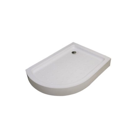 KAR. 5206836004211 Ντουζιέρα ασύμμετρη ημικυκλική ακρυλική δεξιά FLORA 650 KARAG 80x100x5,5cm