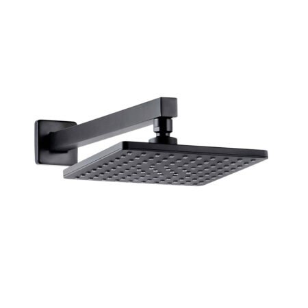 KAR. 5206836629698 Κεφαλή ντους με βραχίονα DELOS Nero G38E-T282BL