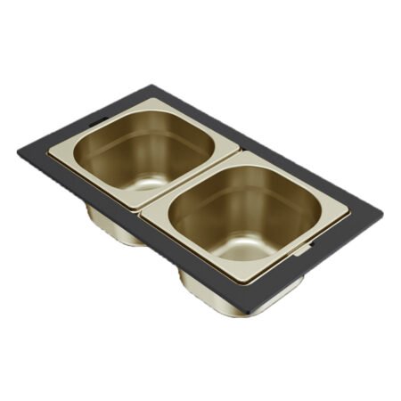 KAR. 8031873301224 Μπολ ανοξείδωτο για νεροχύτη SINTESI Frame Gold KF012100GD ELLECI