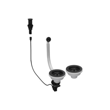 KAR. 8031873803001 Σύστημα χειριστήριο POP-UP διπλής βαλβίδας Black KITASP-A-2VTELL-BK ELLECI