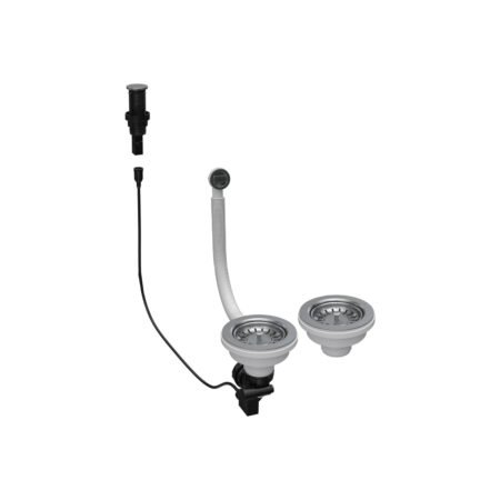 KAR. 8031873802998 Σύστημα χειριστήριο POP-UP διπλής βαλβίδας Inox KITASP-A-2VTELL-IN ELLECI