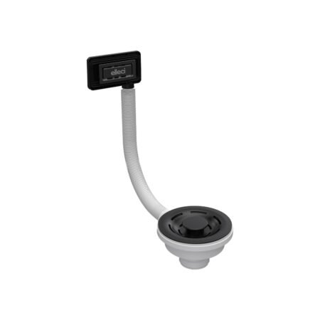 KAR. 8031873801793 Βαλβίδα νεροχύτη FLOW-PRO Black και υπερχείλιση KITWPT-F-1VSELL-BK ELLECI