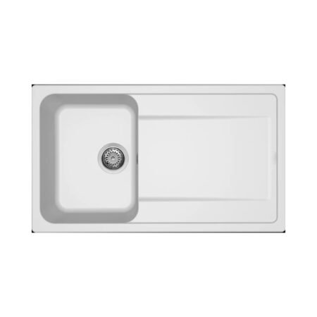 KAR. 8032557068075 Νεροχύτης κουζίνας LIFE 400 Bianco 68 ELLECI 86x50cm
