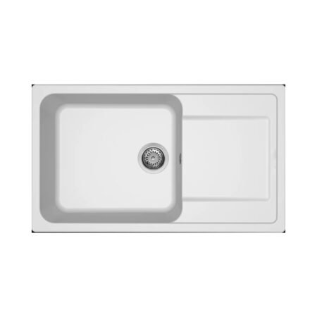 KAR. 8032557067993 Νεροχύτης κουζίνας LIFE 410 Bianco 68 ELLECI 86x50cm