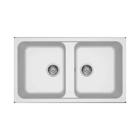 KAR. 8032557068235 Νεροχύτης κουζίνας LIFE 450 Bianco 68 ELLECI 86x50cm
