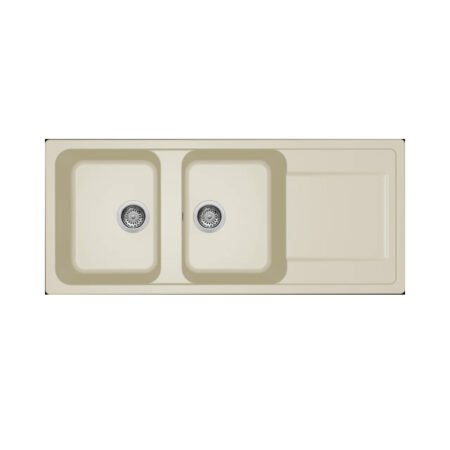 KAR. 8032557067825 Νεροχύτης κουζίνας LIFE 500 Bianco Antico 62 ELLECI 116x50cm