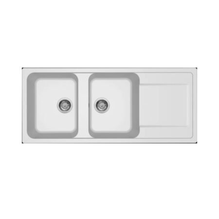 KAR. 8032557067832 Νεροχύτης κουζίνας LIFE 500 Bianco 68 ELLECI 116x50cm