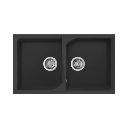 KAR. 8032557049449 Νεροχύτης κουζίνας EGO 450 Nero 40 ELLECI 86x50cm