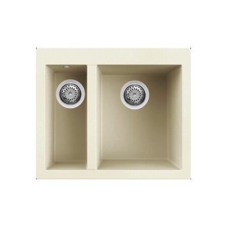 KAR. 8032861056874 Νεροχύτης κουζίνας QUADRA 150 Bianco Antico 62 ELLECI 59x50cm