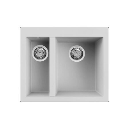 KAR. 8032861056881 Νεροχύτης κουζίνας QUADRA 150 Bianco 68 ELLECI 59x50cm