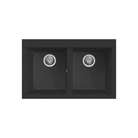 KAR. 8032861049418 Νεροχύτης κουζίνας QUADRA 350 Nero 40 ELLECI 79x50cm