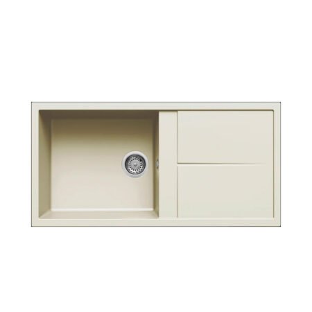 KAR. 8032557037637 Νεροχύτης κουζίνας UNICO 480 Bianco Antico 62 ELLECI 100x50cm