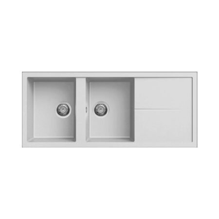 KAR. 8032557032885 Νεροχύτης κουζίνας UNICO 500 Bianco 68 ELLECI 116x50cm