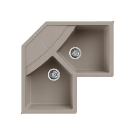 KAR. 8031873069926 Νεροχύτης κουζίνας UNICO Corner Tortora 43 ELLECI 83x83cm