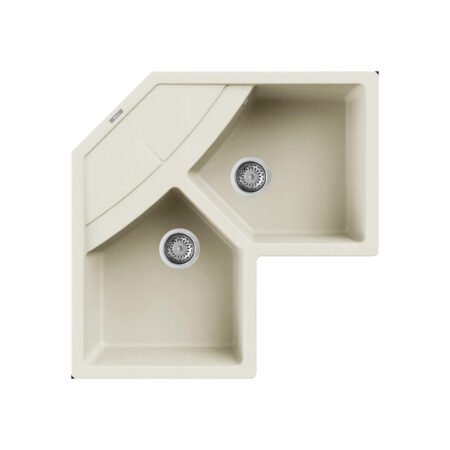 KAR. 8031873069964 Νεροχύτης κουζίνας UNICO Corner Bianco Antico 62 ELLECI 83x83cm