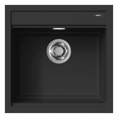 KAR. 8032557029434 Νεροχύτης κουζίνας BEST 104 Black 86 ELLECI 51x51cm